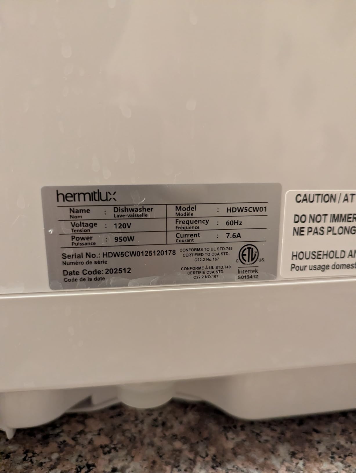 Hermitlux Countertop Dishwasher, 5 Place Settings Portable Dishwashers Mini customer photo 1