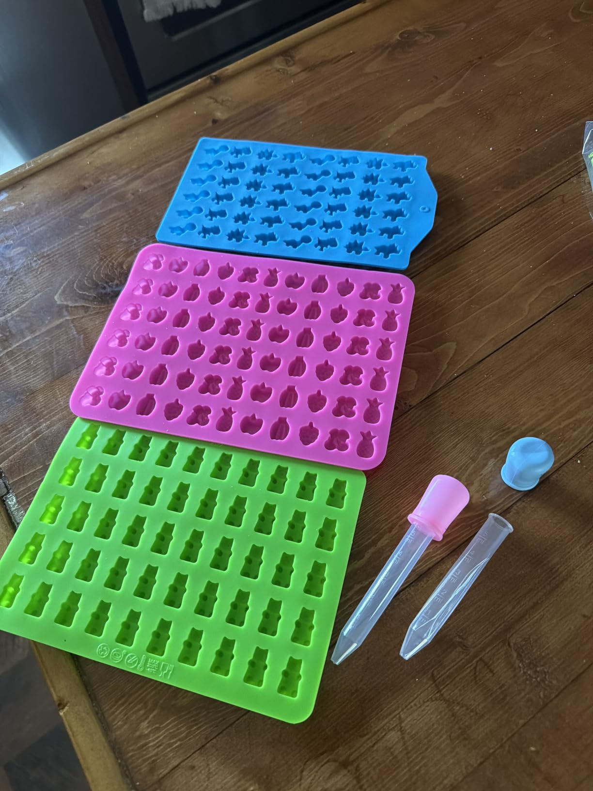 Gummy Candy Molds with 2pcs Droppers, Silicone Chocolate Molds 3 Pack customer photo 1