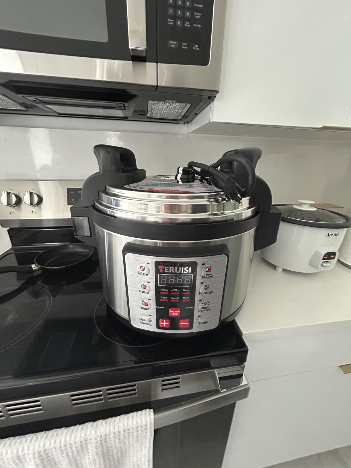 12.7QT/12L Commercial Pressure Cooker, 8-in-1 Multifunctional Large Pressure Cookers, 1400W Electric Pressure Canner with CE Certified, Non-stick, Slow Cooker Rice Maker for 18-28 People,110V customer photo 2