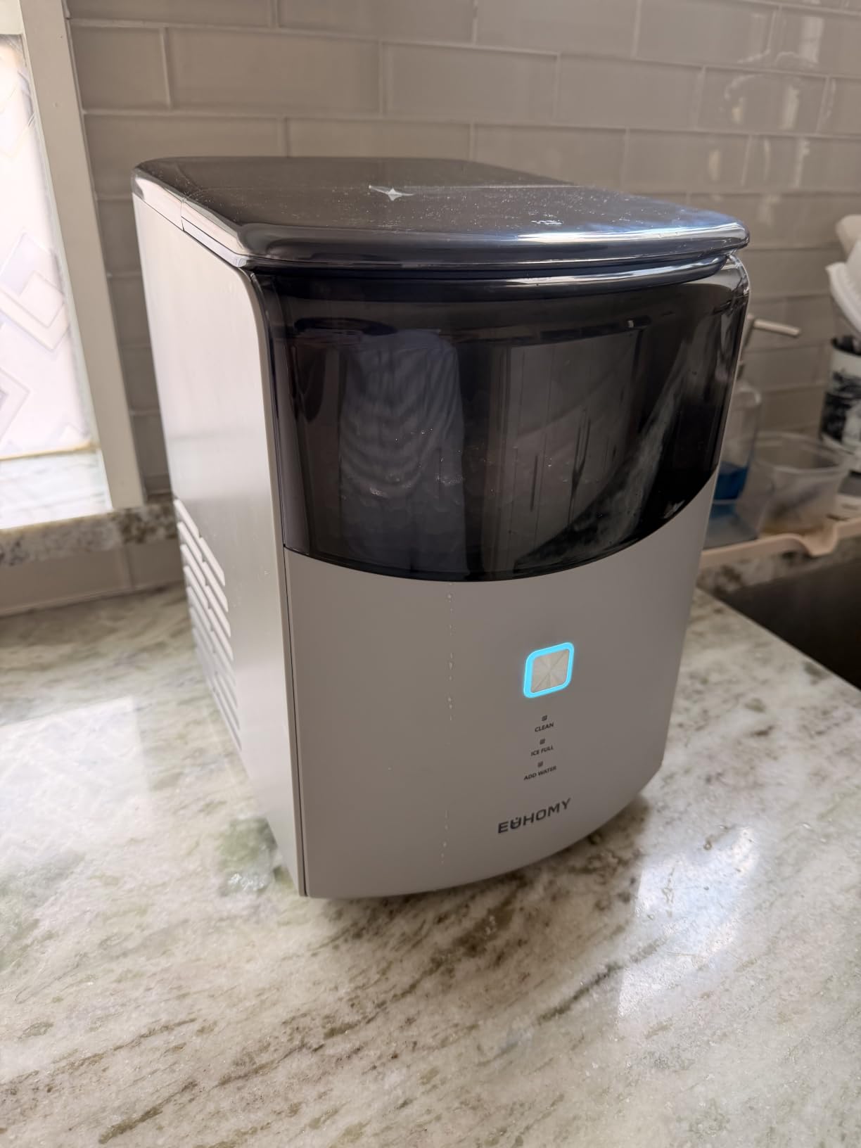 Euhomy Countertop Nugget Ice Maker, 35lbs Daily Sonic Crushed Ice Machine customer photo 1