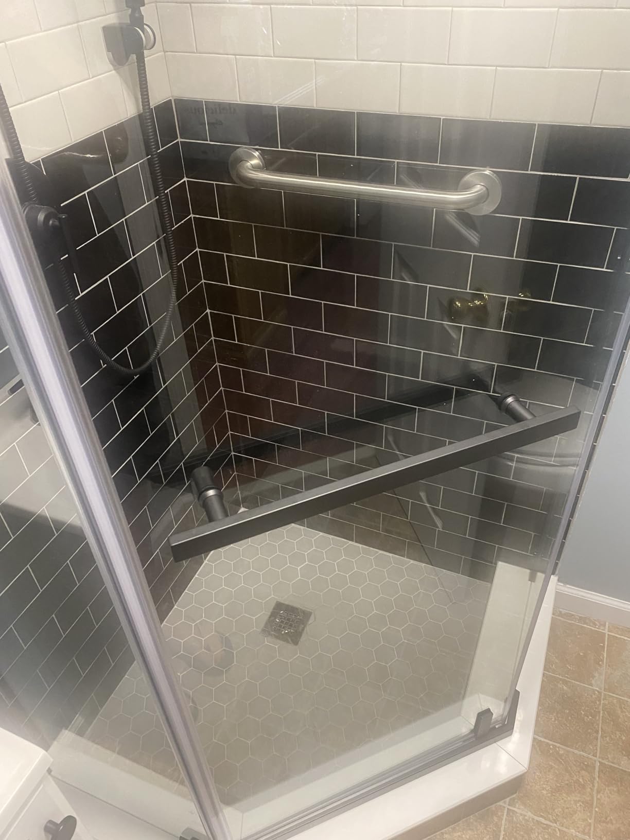 ACE DECOR Neo-Angle Enclosure Shower Door, 35.56