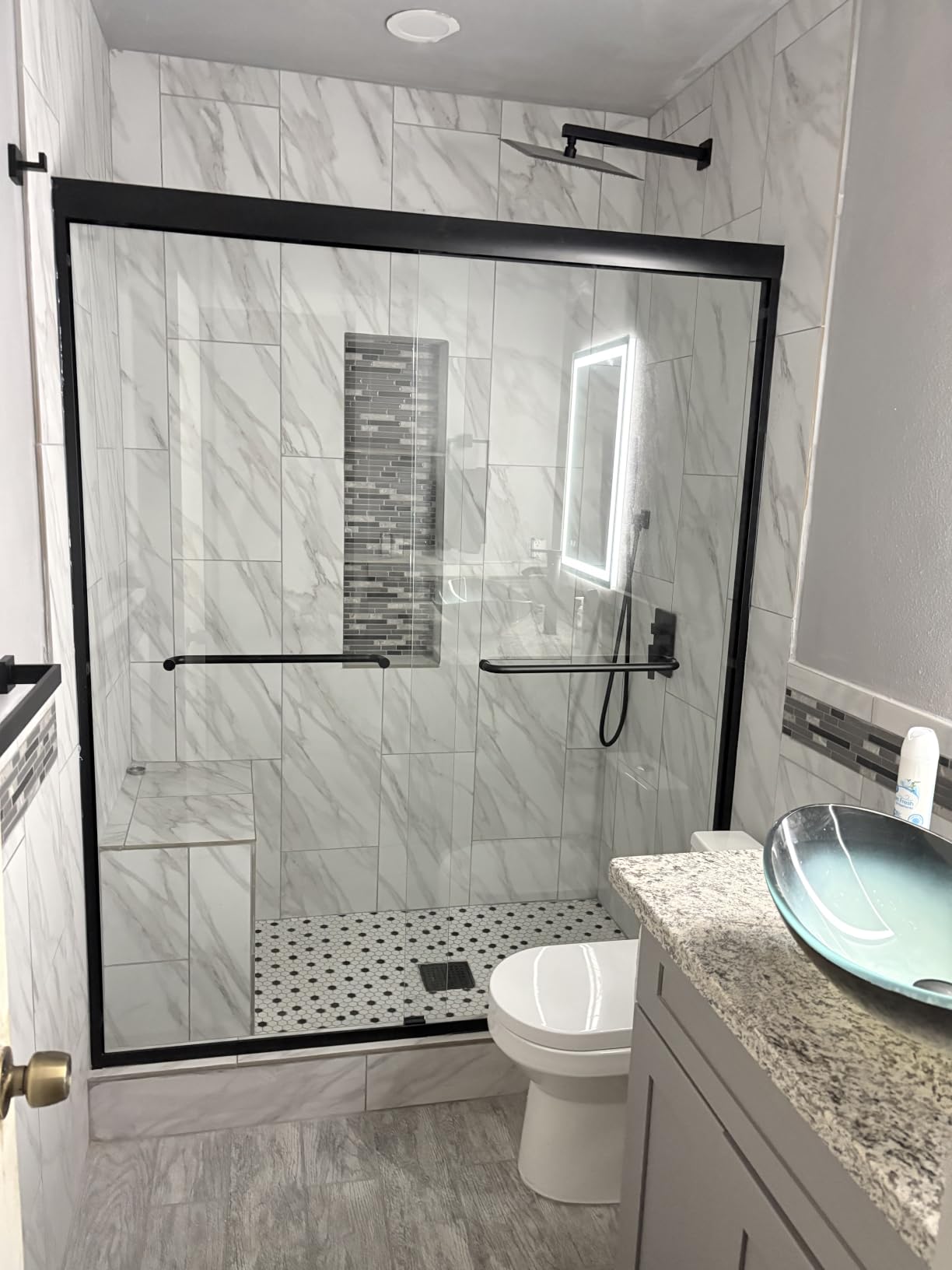 Sliding Glass Shower Door, 56-60