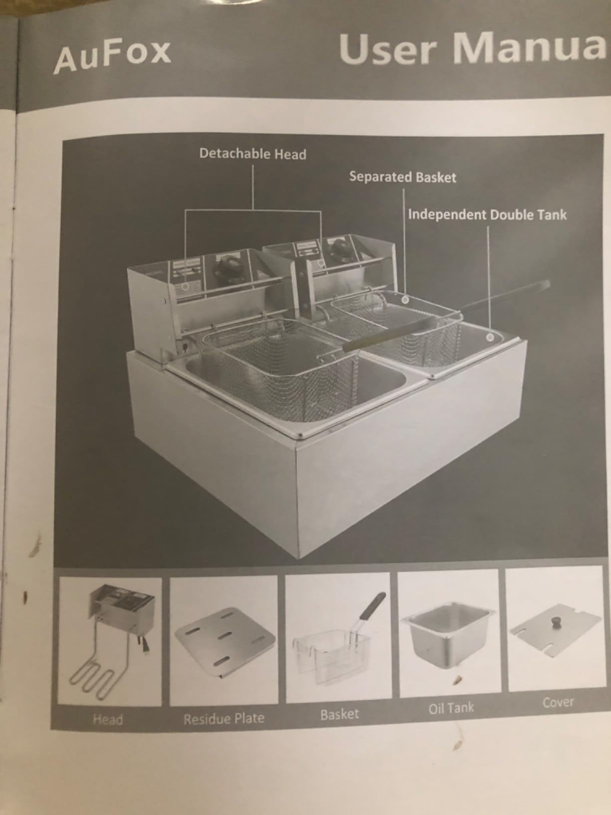 Commercial Deep Fryer,23.2QT Countertop Fryer with 3 Baskets for Restaurant customer photo 1