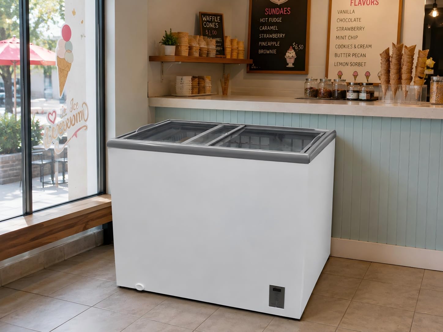 13 Cu.Ft Commercial Ice Cream Freezer,ETL NSF Certified customer photo 1