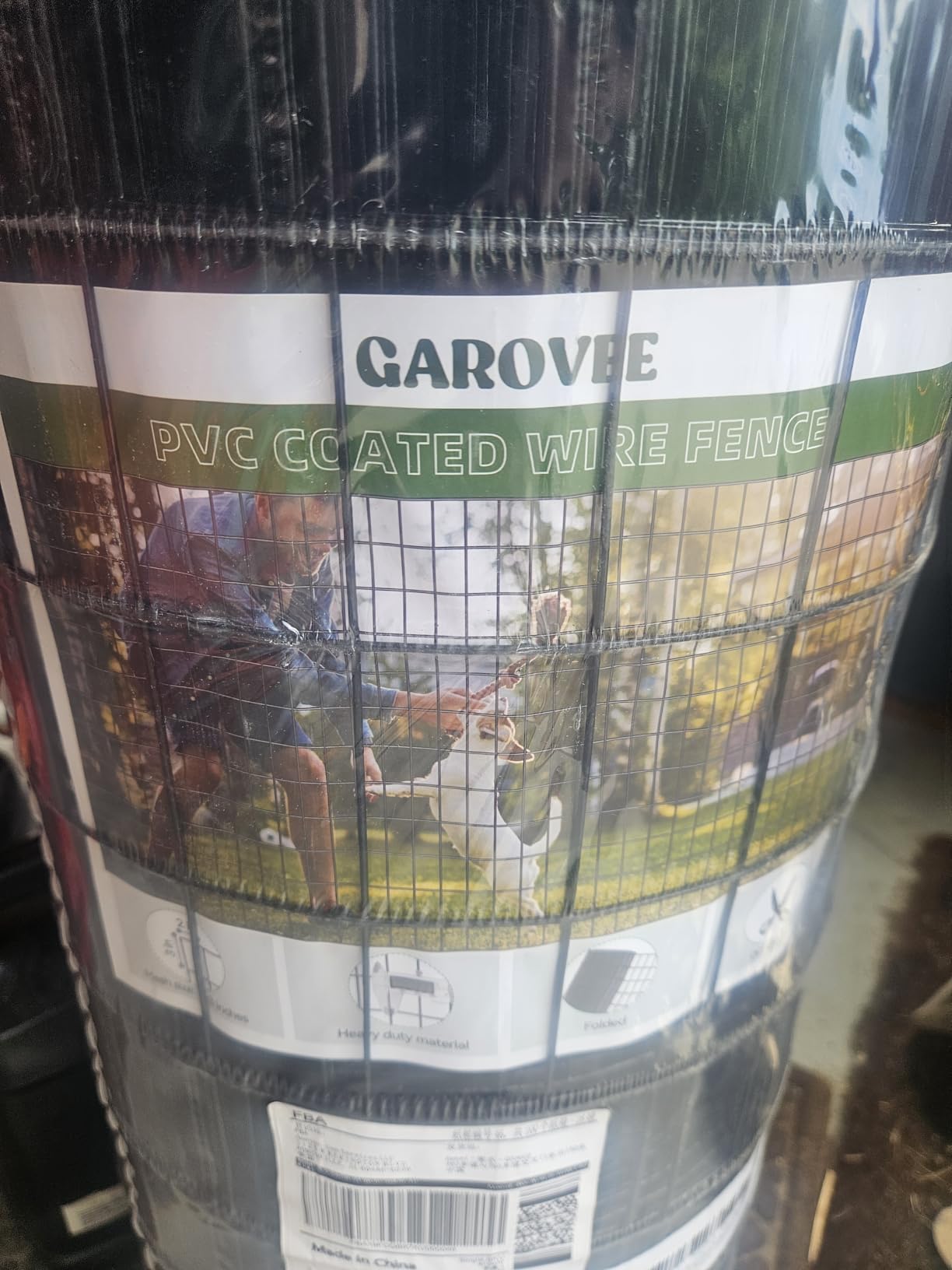100ft(L) x 4ft(H) Welded Wire Fence, Black PVC Coated Wire Mesh, 16GA 2 Inch x 3 Inch Garden Edging Border, Roll Vinyl Metal Animal Barrier Fence for Yard Vegetable Plant Protection Poultry Netting customer photo 1