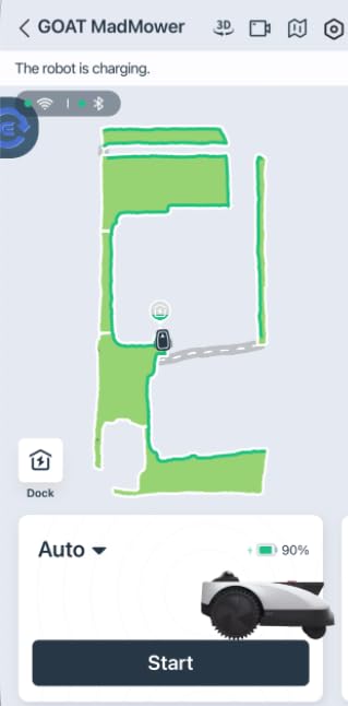 ECOVACS Goat O1000 LiDAR PRO Robot Lawn Mower, Wire-Free Robotic Lawn Mower with Dual-LiDAR Navigation, Built-in Edge Trimming, AI Obstacle Avoidance, App Control, for Lawns Up to 1/4 Acre customer photo 1