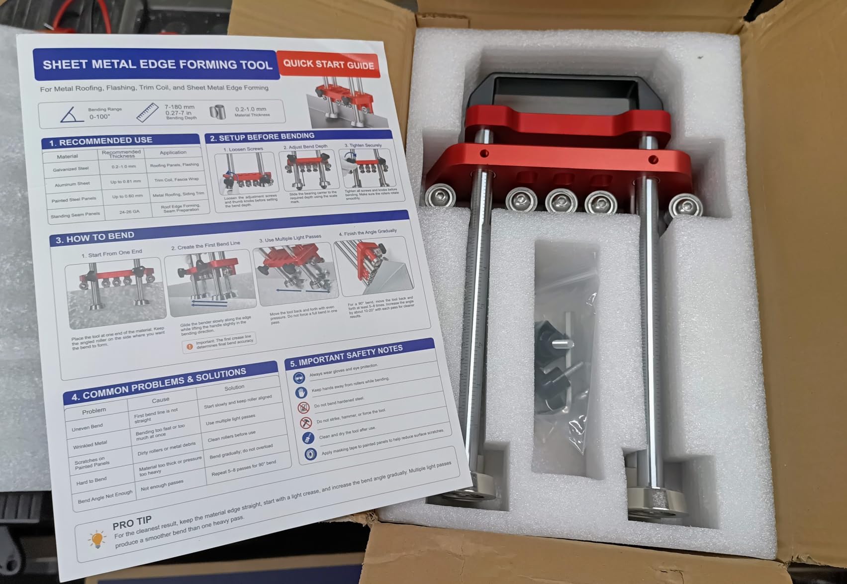 Sheet Metal Roller, 2-Station Metal Bender for Roofing and Fabrication customer photo 1
