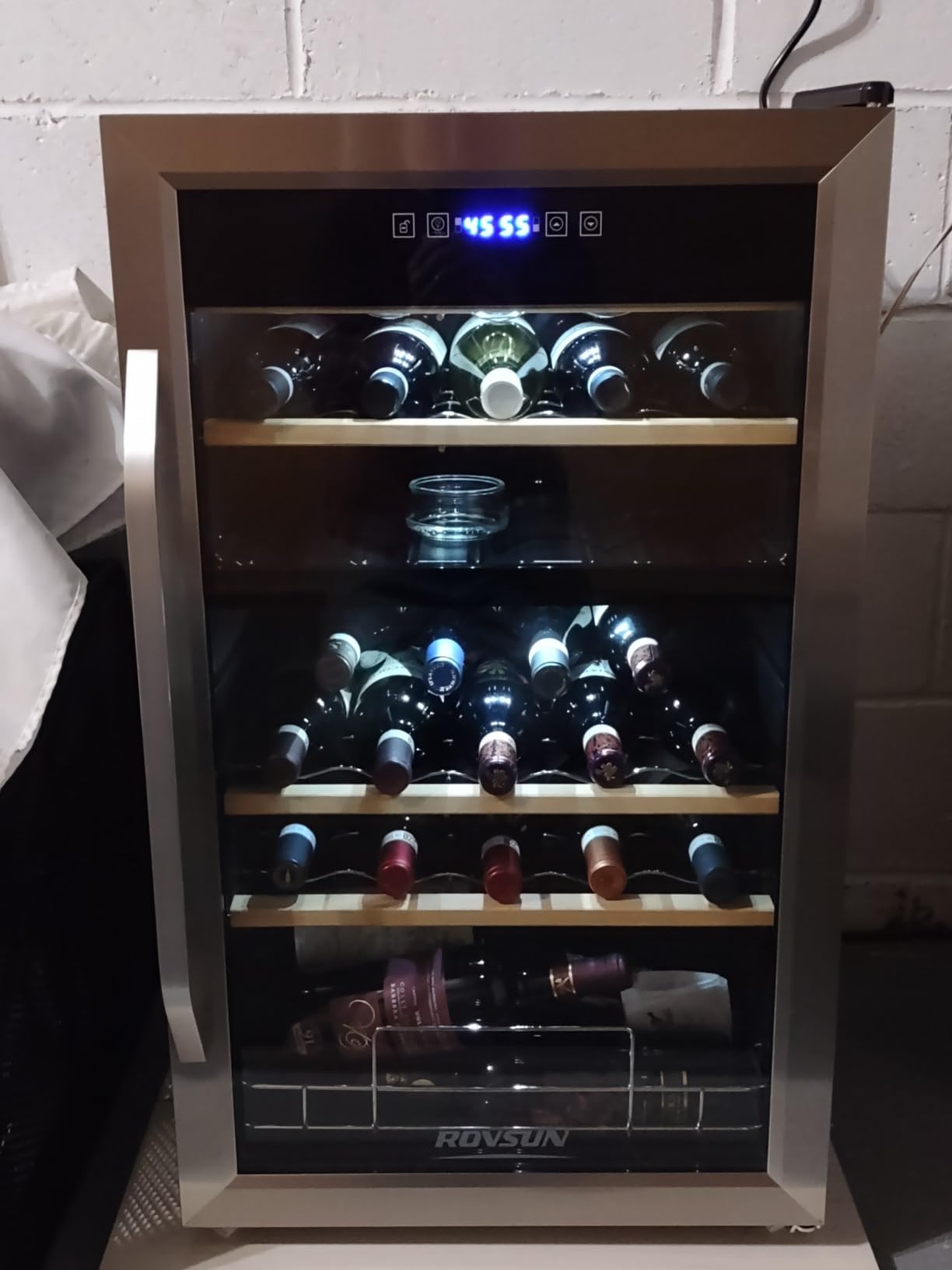 ROVSUN 15 Inch Dual Zone Wine Fridge, 26 Bottle Wine Cooler Refrigerator customer photo 1