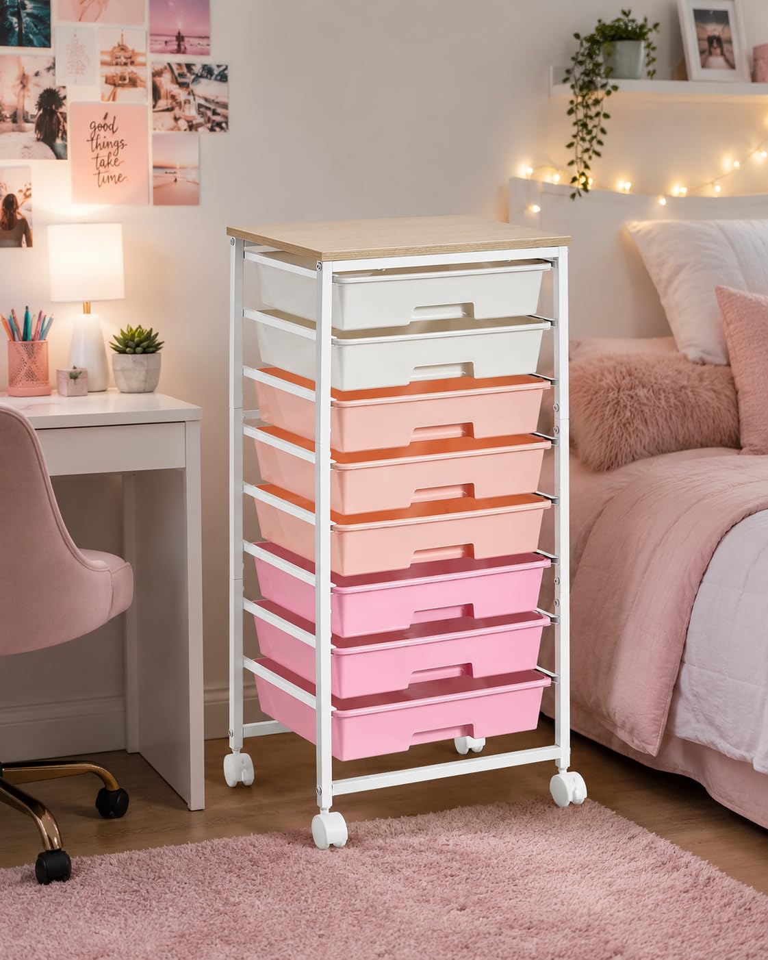 VASAGLE Rolling Cart with Drawers, Craft Organizers and Storage customer photo 1