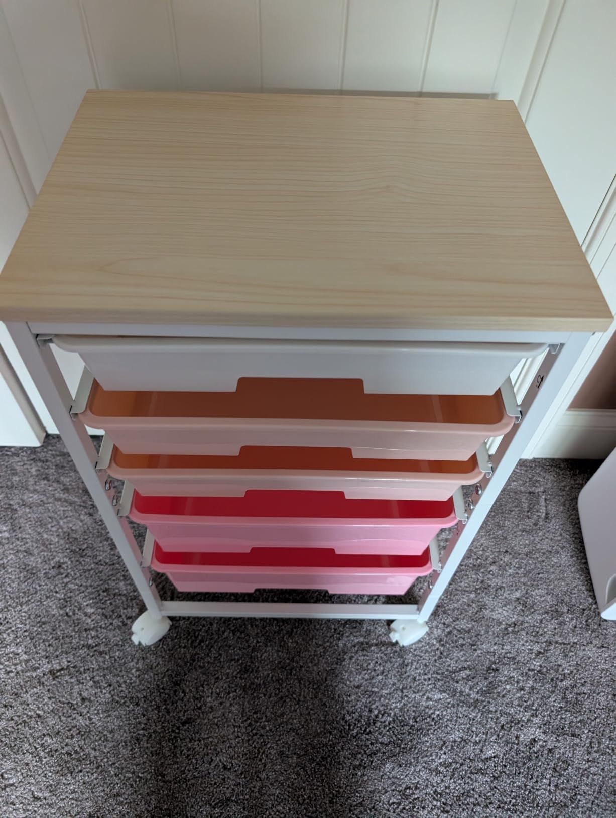 VASAGLE Rolling Cart with Drawers, Craft Organizers and Storage customer photo 2