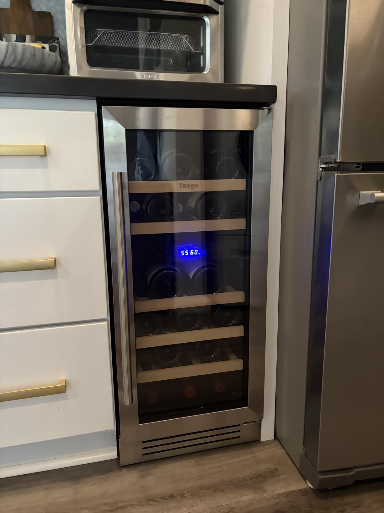 Yeego 24 Inch Wine Fridge, 52 Bottle Dual Zone Wine Cooler with Left Hinged customer photo 1
