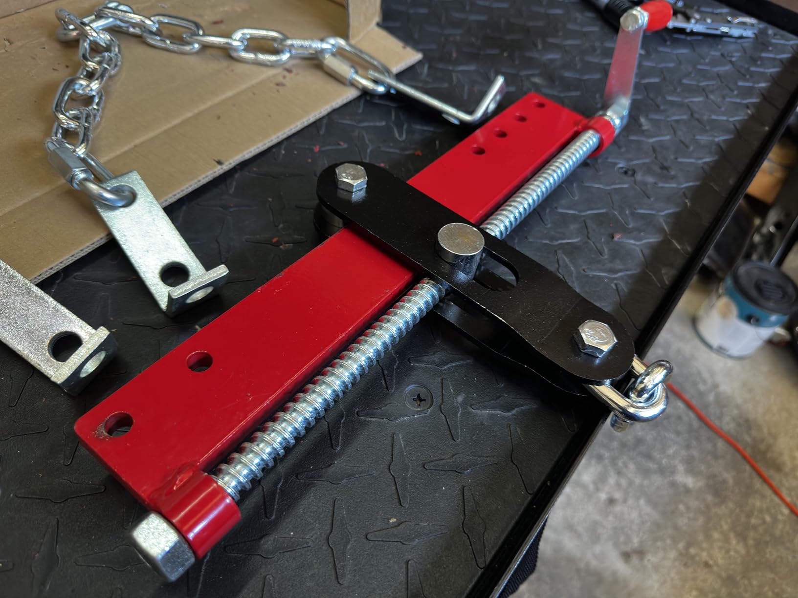 Garvee 2 Ton Engine Hoist, Hydraulic Cherry Picker Engine Crane, Red | Heavy Duty, Folding Shop Crane, 6 Casters, Engine Lift for Garage, Workshop customer photo 1