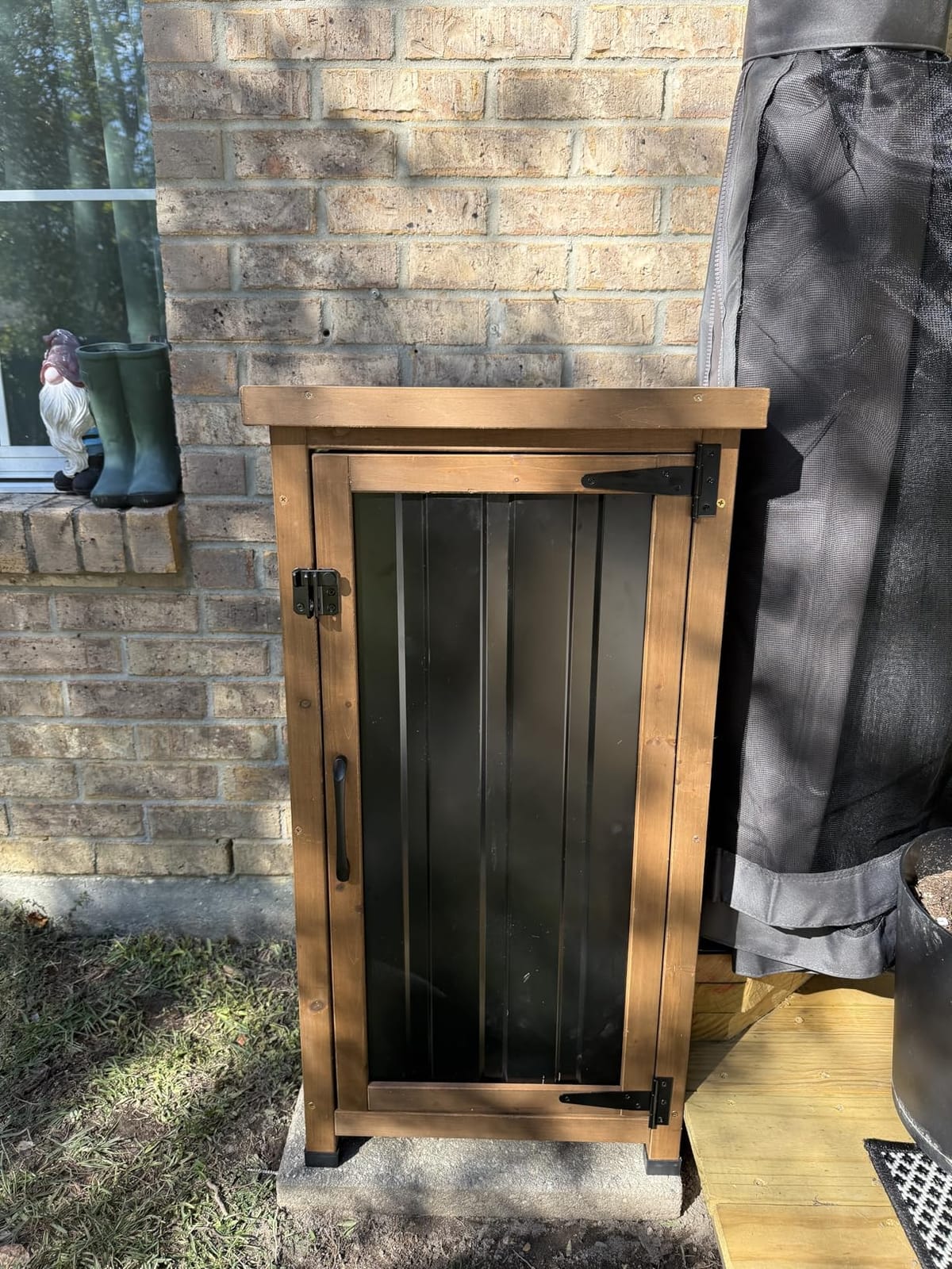 PetsCosset Potting Bench with Storage, Mobile Outdoor Cabinet with Wheels customer photo 1