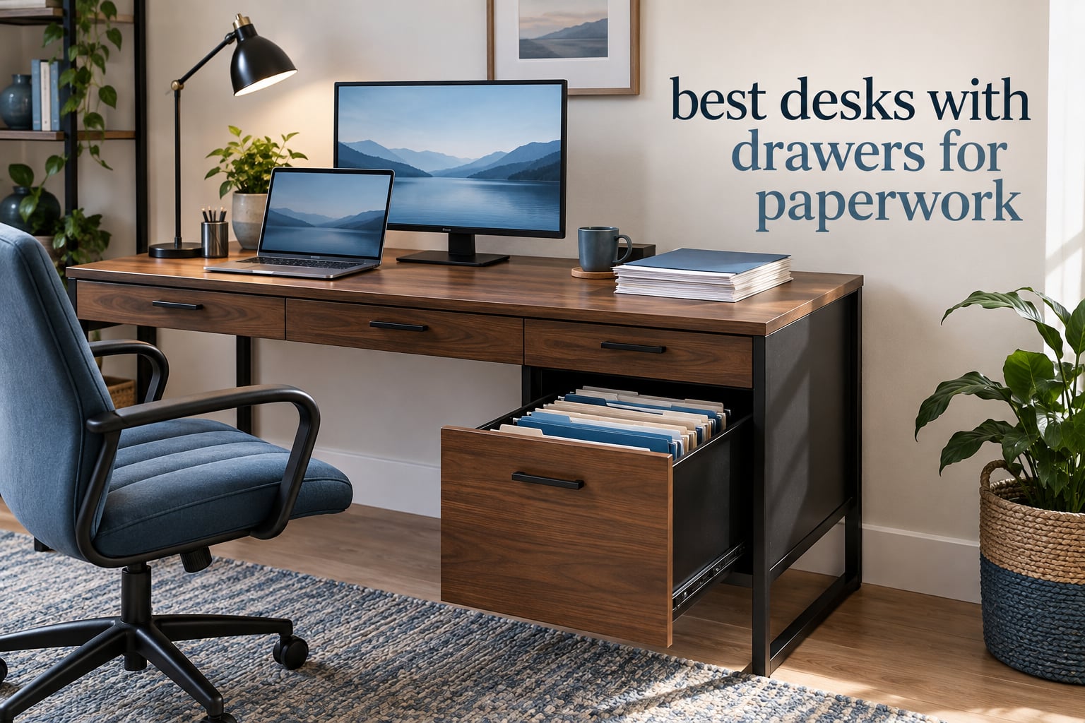 best desks with drawers for paperwork