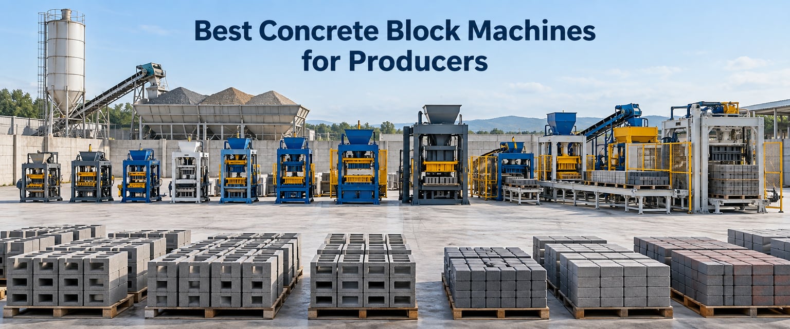 Best Concrete Block Machines for Producers