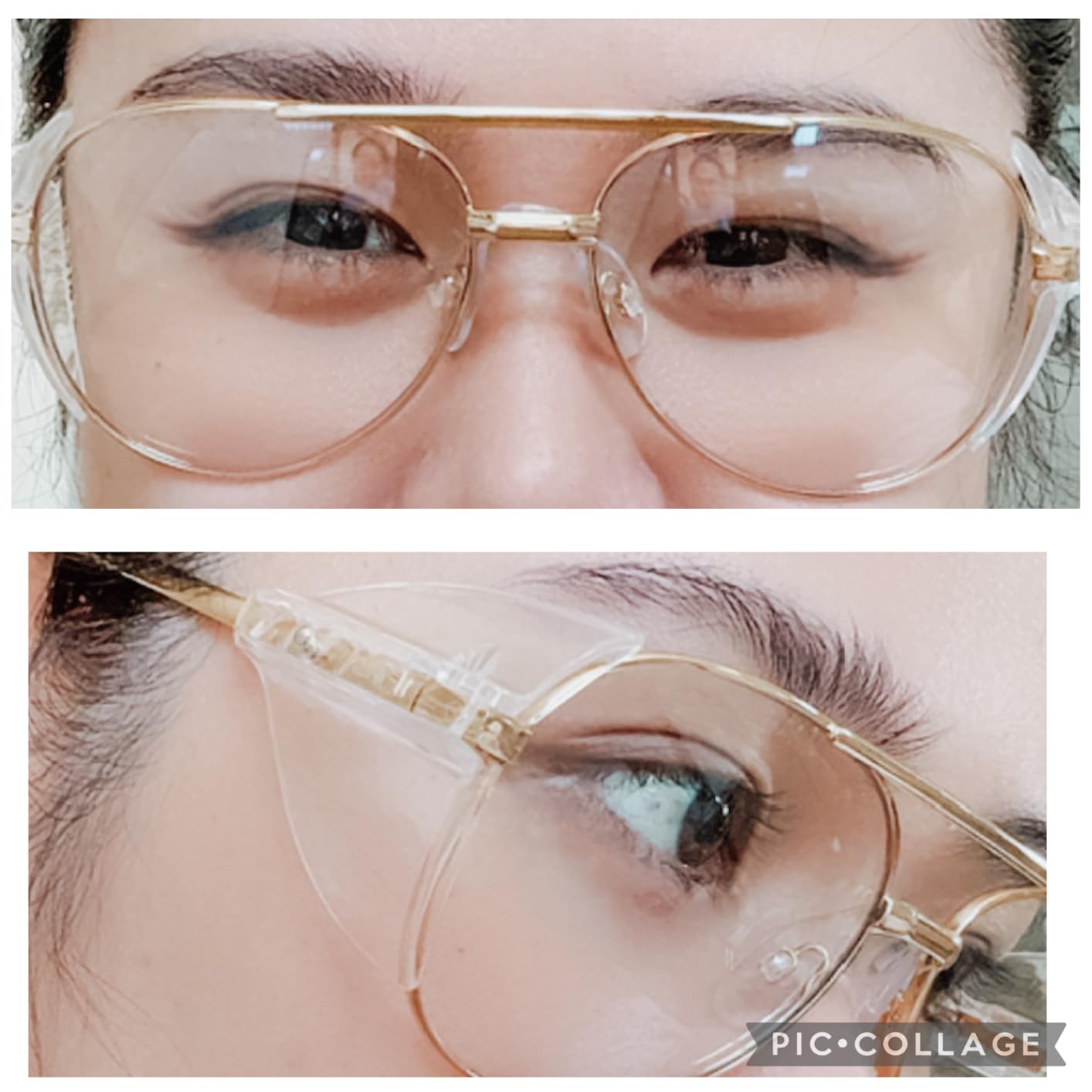 Pyramex Pathfinder Aviator Safety Glasses with Gold Frame and Clear Lens customer photo 1