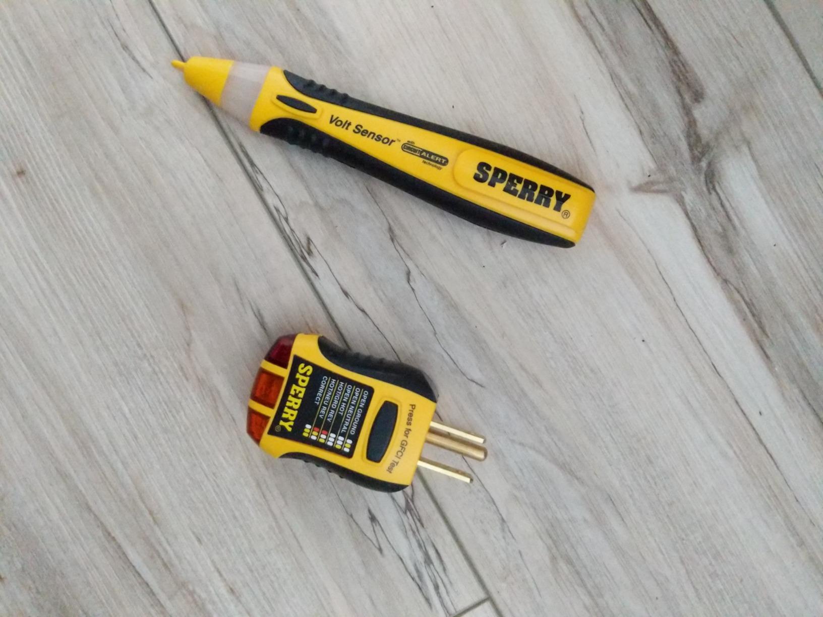 Sperry Instruments STK001 Non-Contact Voltage Tester (VD6504) & GFCI Outlet / Receptacle Tester (GFI6302) Kit, Electrical AC Voltage Detector, Yellow & Black customer photo 2