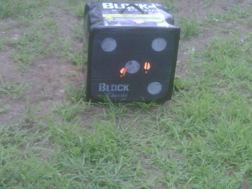 BLOCK Classic Layered Foam Archery Target, 18” x 18” x 13.5”, 2-Sided Shooting, Unique Open Layer Design Stops Field Points and Broadheads with Friction Not Force, Easy Arrow Removal, Top Carry Handle customer photo 1