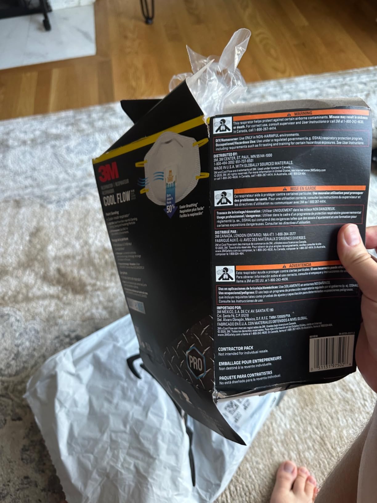 3M 8511 Drywall Sanding N95 Cool Flow Valved Disposable Respirator, 10-Pack customer photo 2