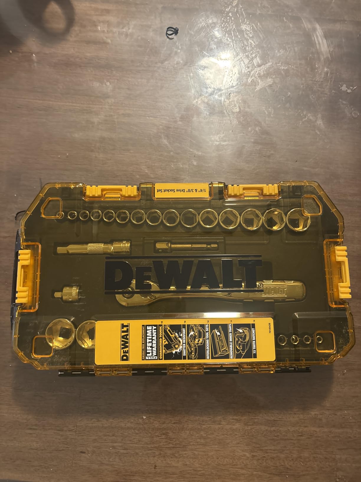 DEWALT Socket Set, 1/4-Inch & 3/8-Inch Drive, SAE/Metric, 34-Piece (DWMT73804) customer photo 2
