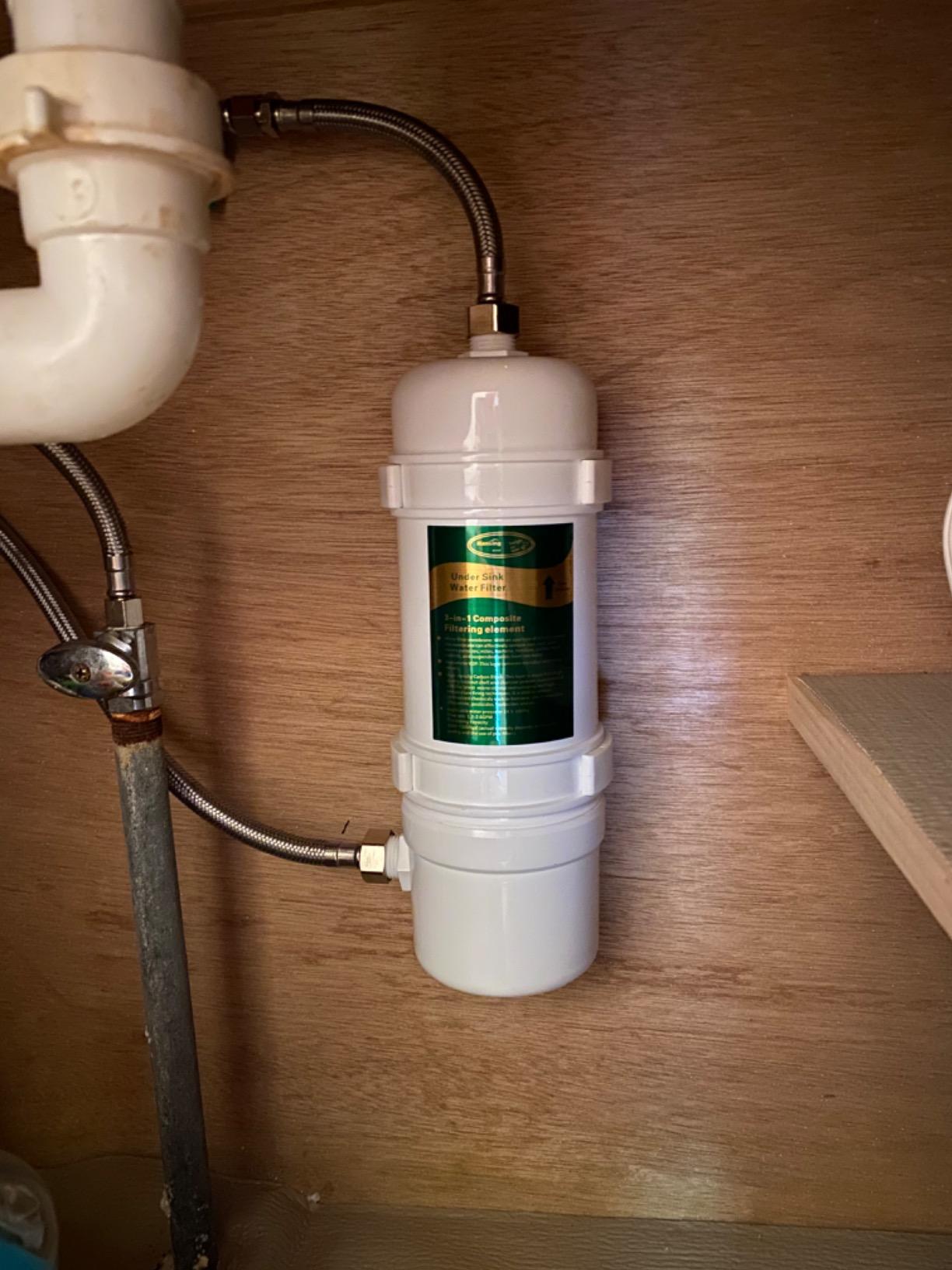 Full Flow Under Sink Water Filter, 13K Gallons Direct Connect Under Counter Drinking Water Filtration System, Removes Chlorine, Chloramine, Lead, Heavy Metals, Odors, Bad Tastes and More customer photo 1