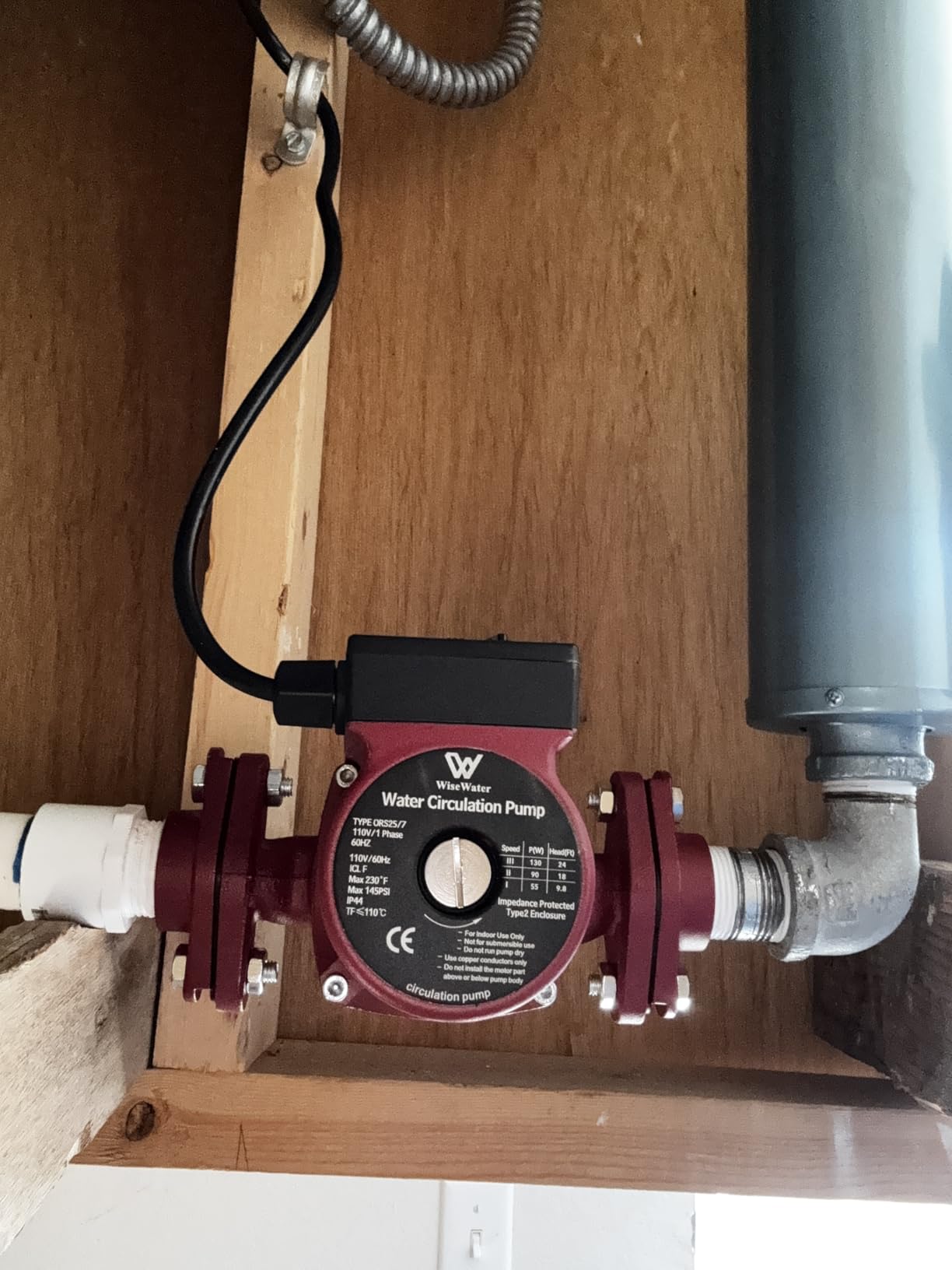 AB Circulation Pump,130W 13 GPM Hot Water Recirculating Pump,1''NPT Flanges customer photo 1
