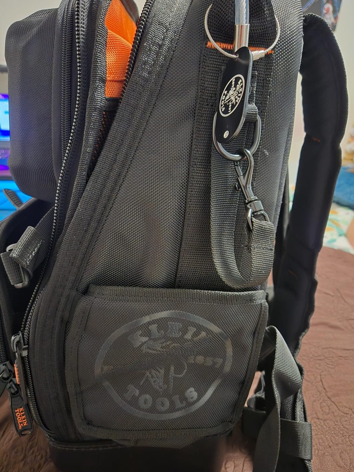 Klein Tools 55485 Tool Bag Backpack, 48 Pockets, Black/Orange/Gray customer photo 1