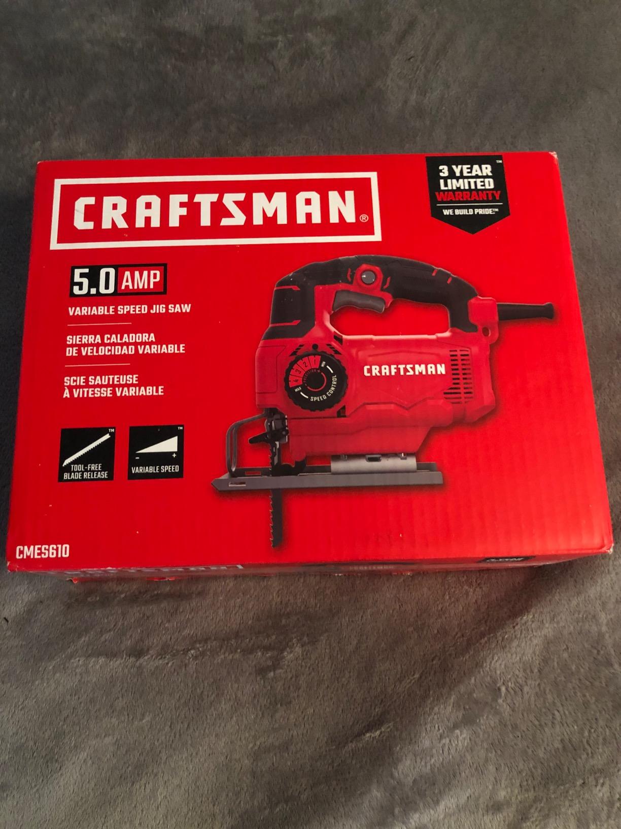 CRAFTSMAN Jig Saw, 4 Orbital Settings, Up to 3,000 SPM, 5 Amp, Corded (CMES610) customer photo 2