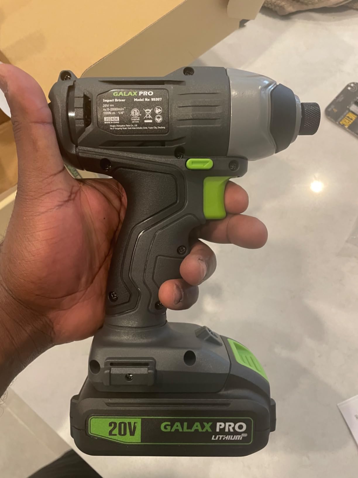 GALAX PRO 20V Impact Cordless Driver-1.3 Ah Battery and Charger Included customer photo 1