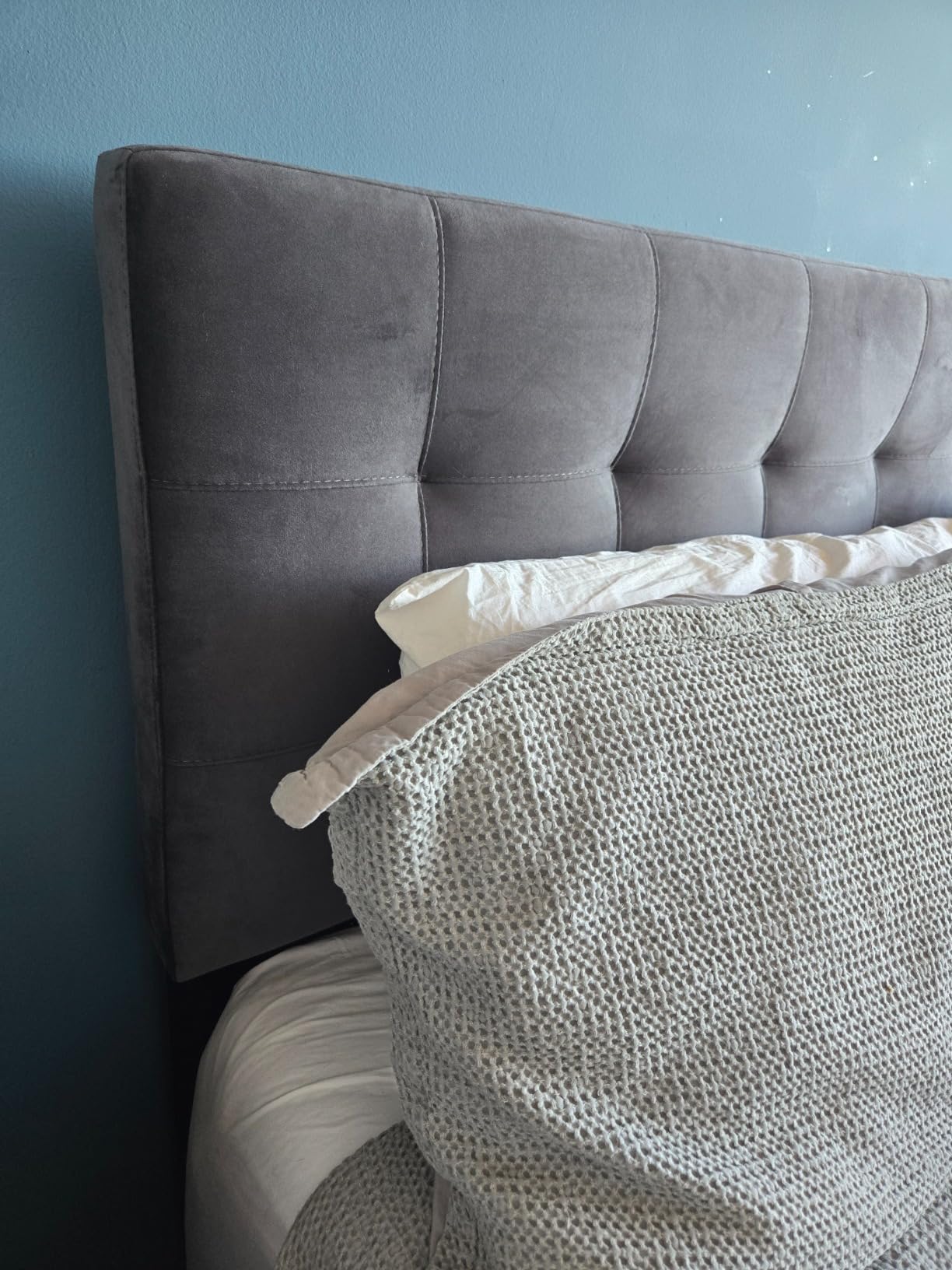 Modway Lily King Biscuit Tufted Performance Velvet Headboard, Gray customer photo 2