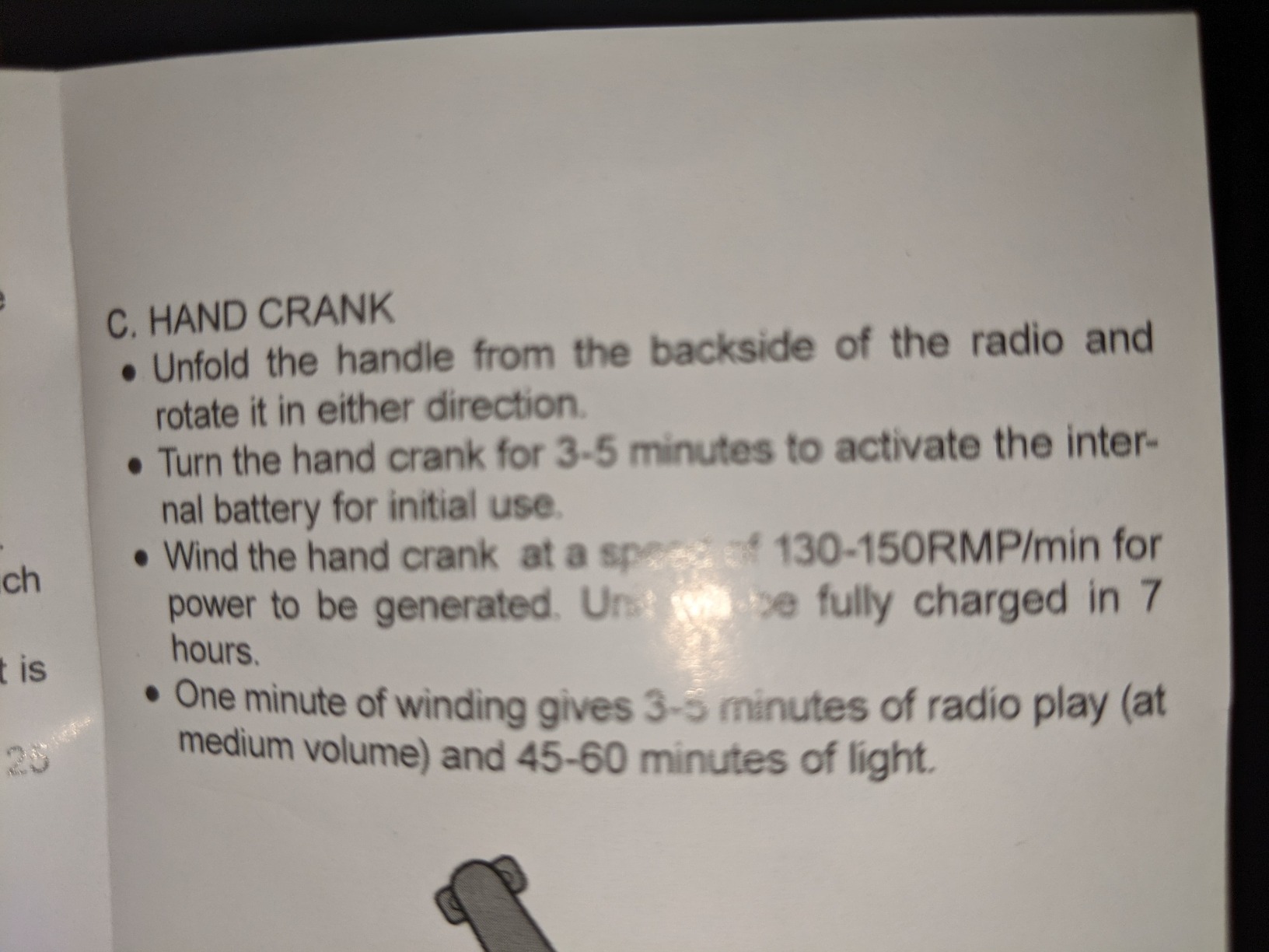 RunningSnail Emergency Crank Radio with 3-Mode Flashlight & Reading Lamp customer photo 1