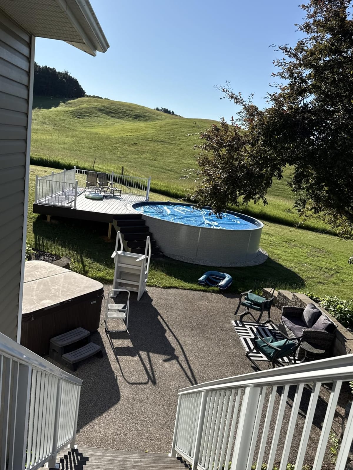 Doheny's Clear-Tek Micro Bubble Solar Pool Cover for Above Ground Swimming Pools | Increase Solar Energy Absorption, Retain Heat, Reduce Evaporation, Reduce Heat Loss & Save, 18 ft Round Blue 1600 customer photo 2