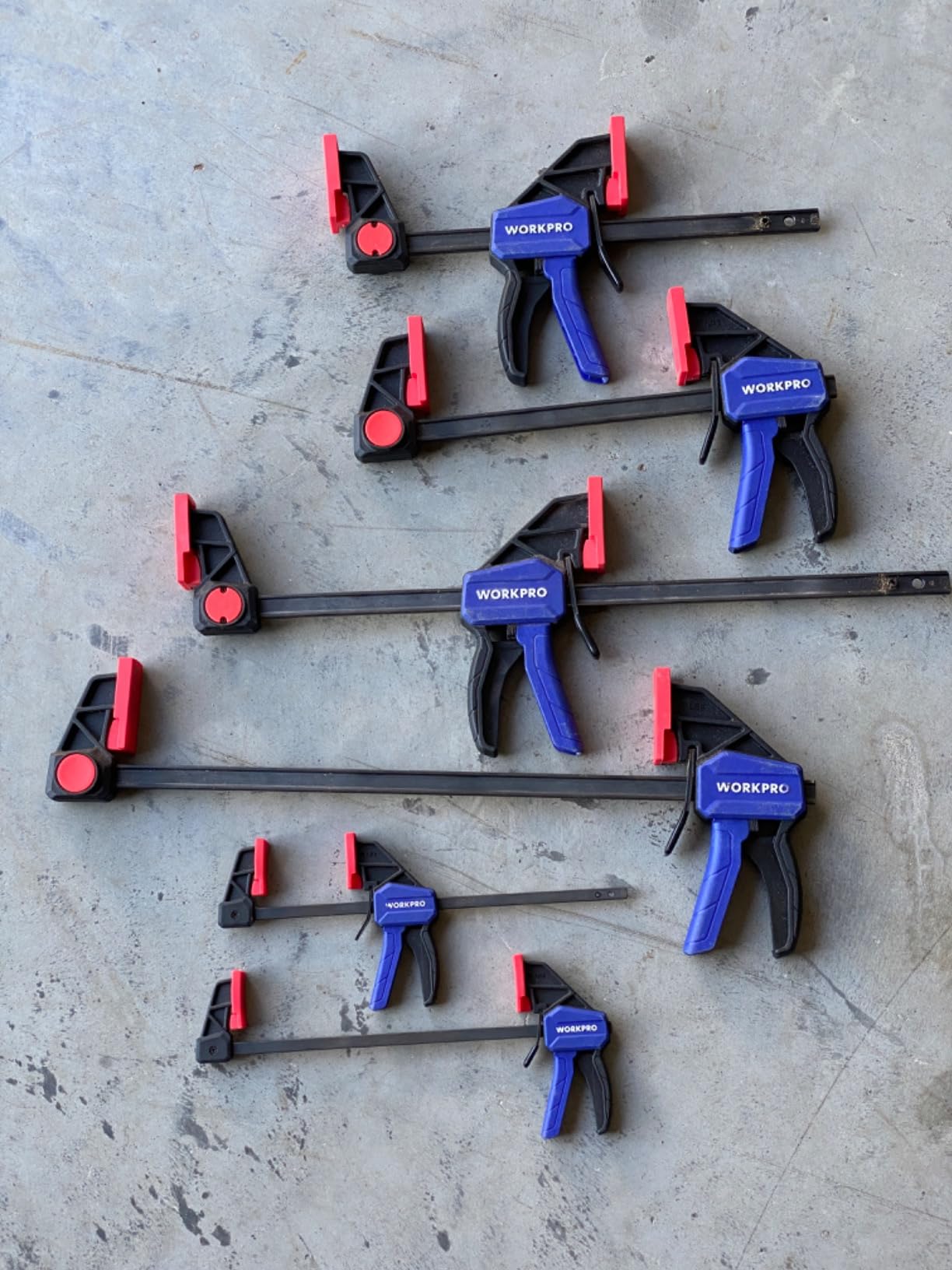 WORKPRO 6-Pack Bar Clamps for Woodworking, 6