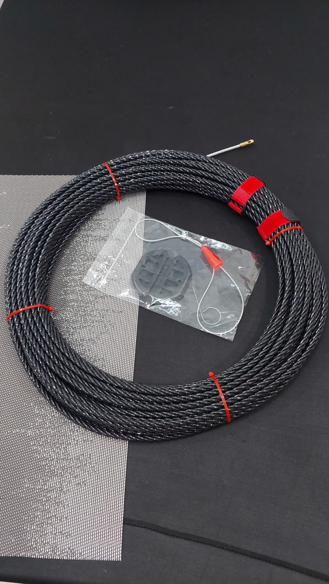 Ninja Fish Tape 100FT Fish Tape Wire Puller Through Conduit, Polyester Wire Threader with Changeable Leader Tip - 6mm customer photo 2
