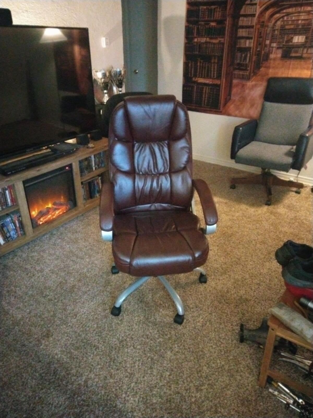 FDW | High Back Office Chair | Black, PU Leather | with Lumbar Support customer photo 2