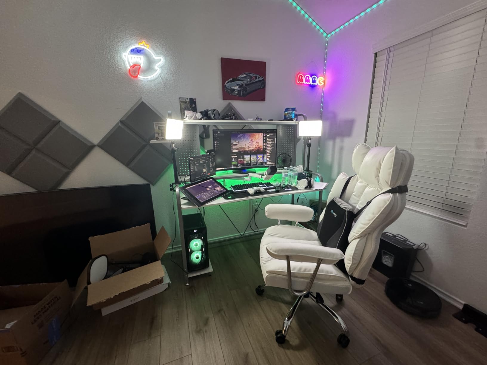 LED Desk Bi-Color Video Light, Key Light with C-Clamp Stand customer photo 2