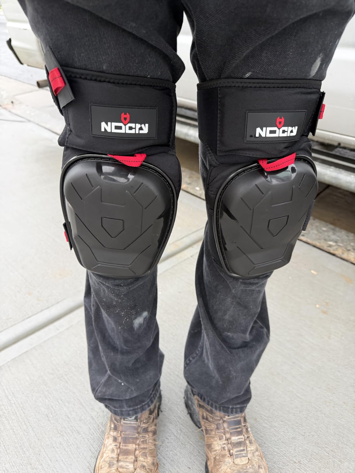 NoCry Professional Work Knee Pads for Men Construction with Ankle Support and Heavy Duty Anti-Slip Cap - Foam Cushion and Extra Thick Gel Knee Pads for Women and Men - Reinforced Thigh & Shin Straps customer photo 2