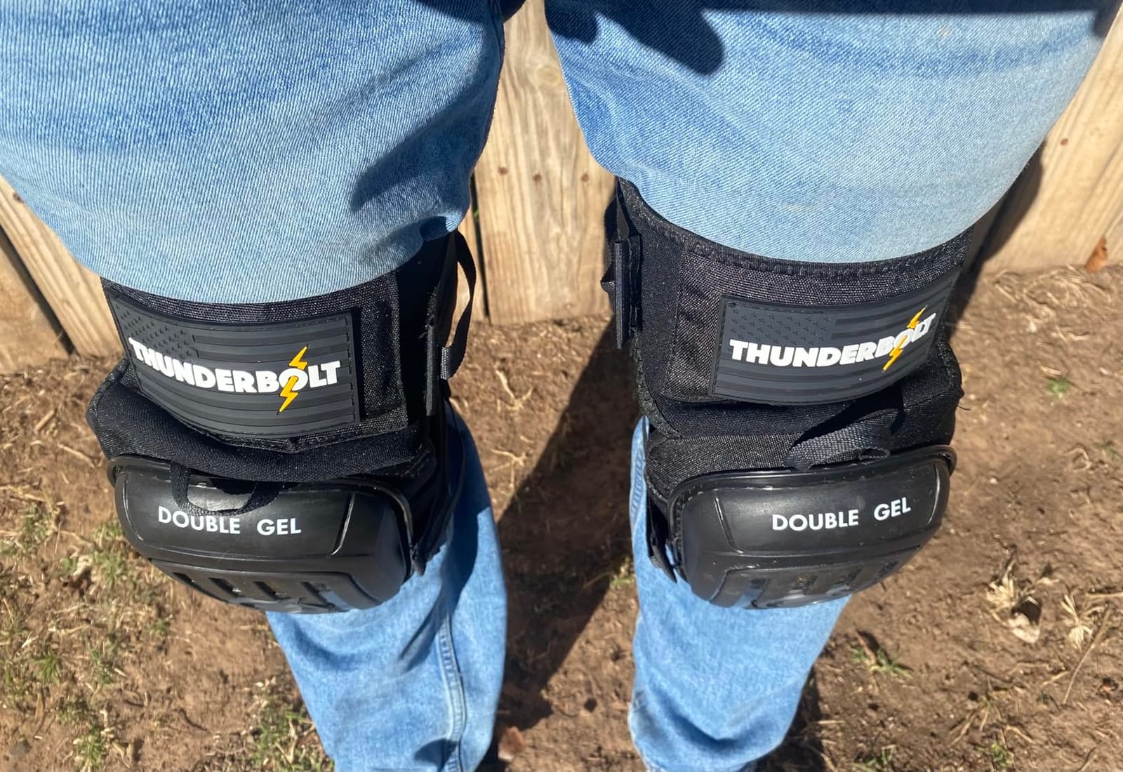 Thunderbolt Knee Pads for Men Construction Knee Pads for Work for Men and Women with Double Gel for Gardening Flooring Roofing Heavy Duty with Extra Thick Foam and Strong Adjustable Non-Slip Straps customer photo 1