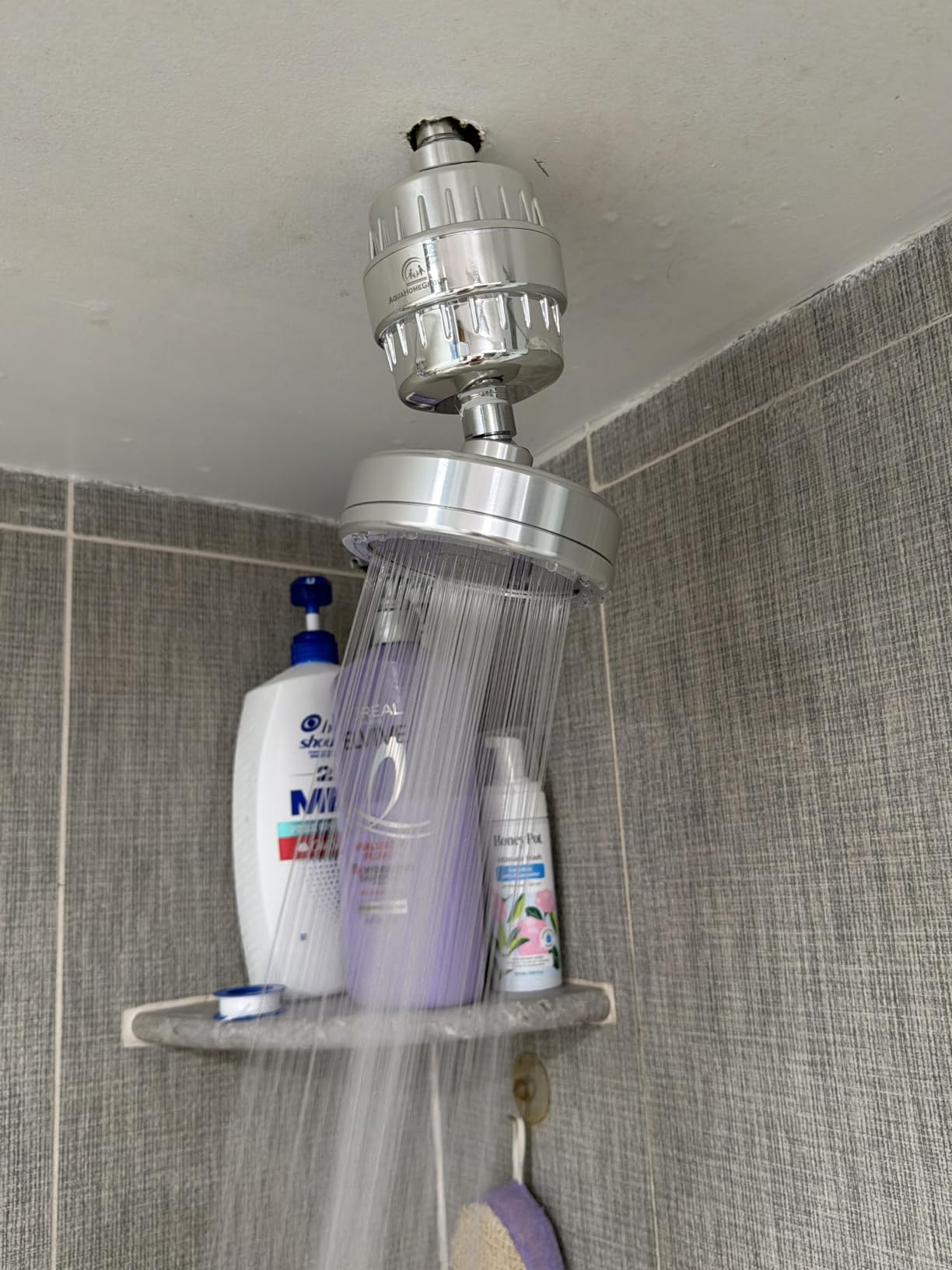 AquaHomeGroup Filtered Shower Head, 20+3 Stage, Reduces Chlorine, Chrome customer photo 1
