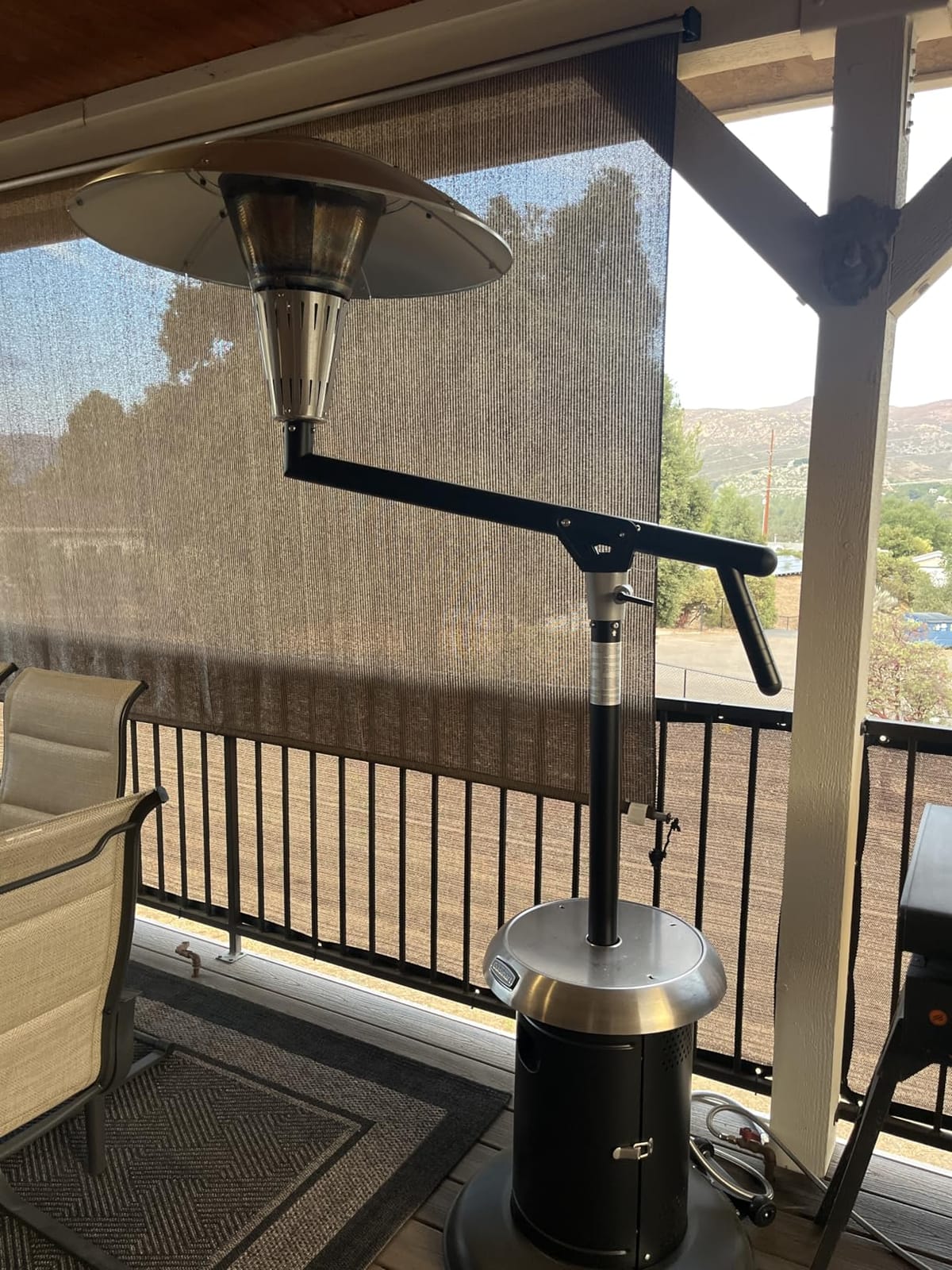 Cuisinart Perfect Position Propane Patio Heater, 38,200 BTU Powerful Directional Stainless Steel Outdoor Heater with Hidden Tank and Drink Table, Swivel Arm and Reflective Heat Shield customer photo 1