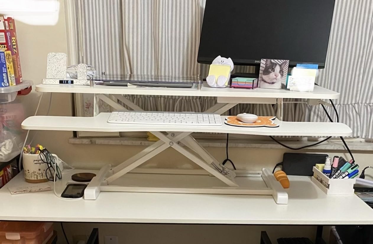 VIVO Black 26 in Standing Desk Converter, DESK-V026KB customer photo 2