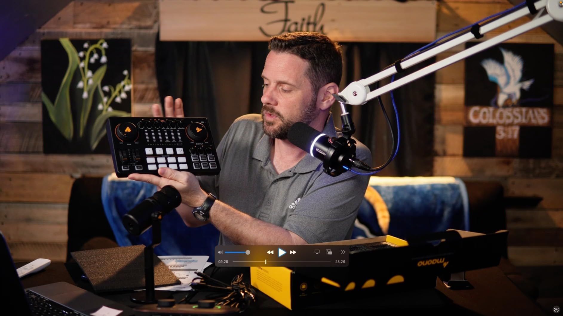 MAONO AME2 Audio Interface Mixer, Podcast Studio Console with XLR Input customer photo 2