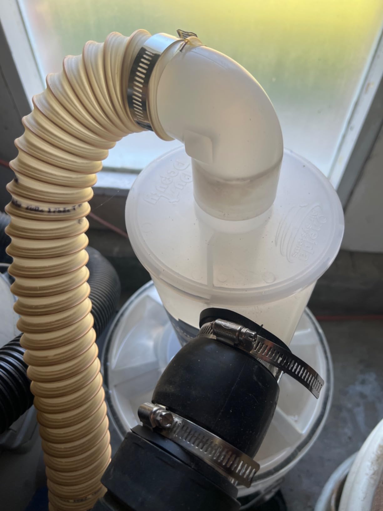Oneida Air Systems Dust Collector & Cyclone Separator Kit DD Deluxe 5-Gal - Clear Bucket - Portable customer photo 2