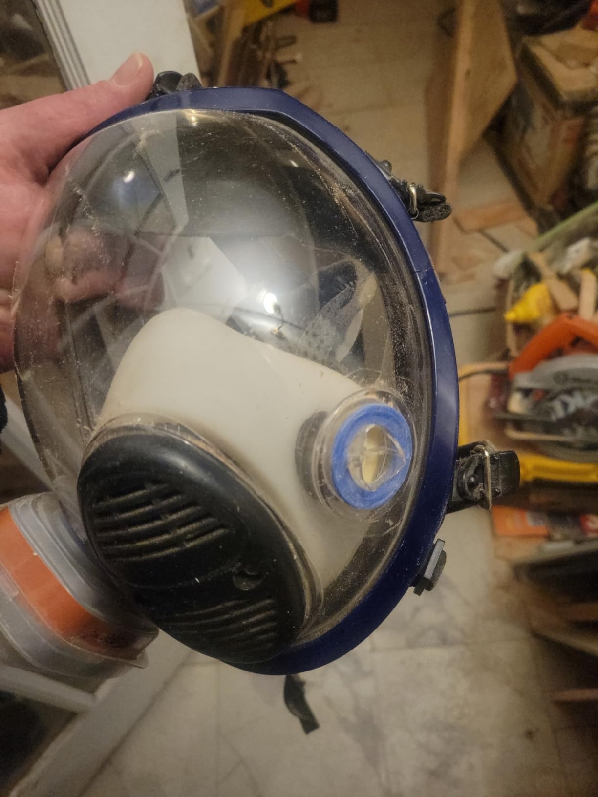 AirGearPro G-750 Full Face Respirator Mask with A1P2 Filter, Anti-Dust | Mask Ideal for Painting, Woodworking, Construction, Sanding, Spraying, DIY etc customer photo 1