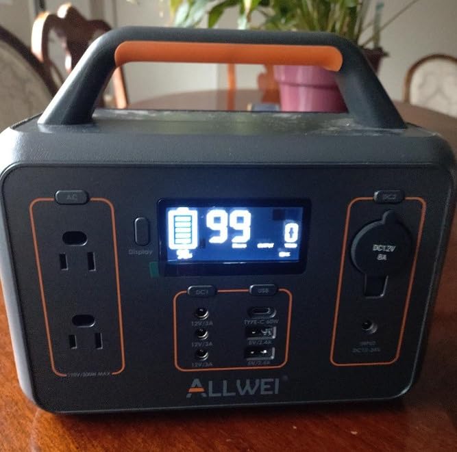 ALLWEI Portable Power Station 500W, 512Wh LiFePO4 Battery UPS Backup Power customer photo 2