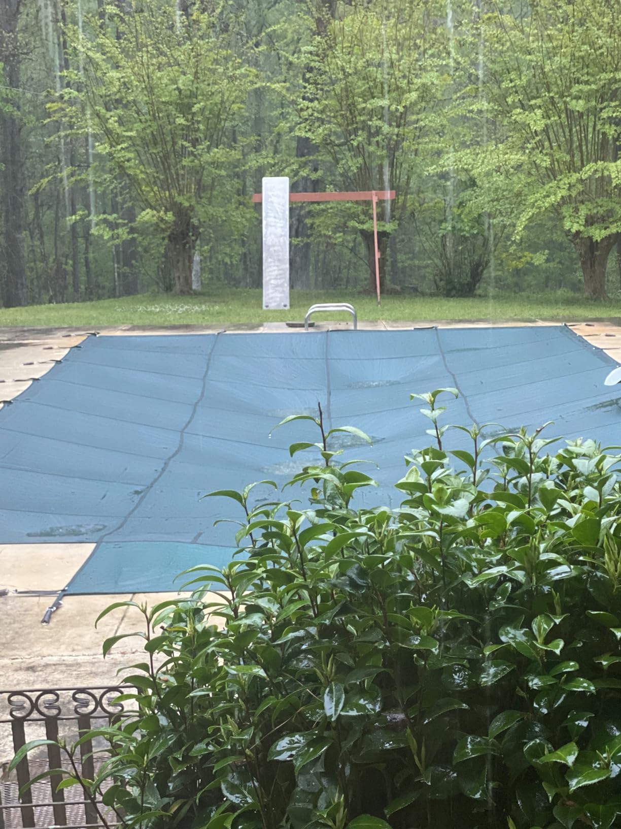 Pool Safety Cover Fits Rectangle Swimming Pool with Step, Mesh High Strength Solid inground Pool Cover,Winter Pool Covers for Inground Pools (Green, Fits 18x36ft+4x8ft Pools with Center Step) customer photo 1