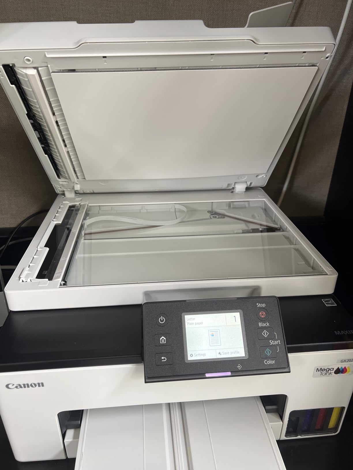 Canon MegaTank MAXIFY GX2020 All-in-One Wireless Color Printer – Print, Copy, Scan with Duplex Printing – Refillable Tank System, Compact Desktop Design – Wireless Print Scan Copy for Home & Office customer photo 2