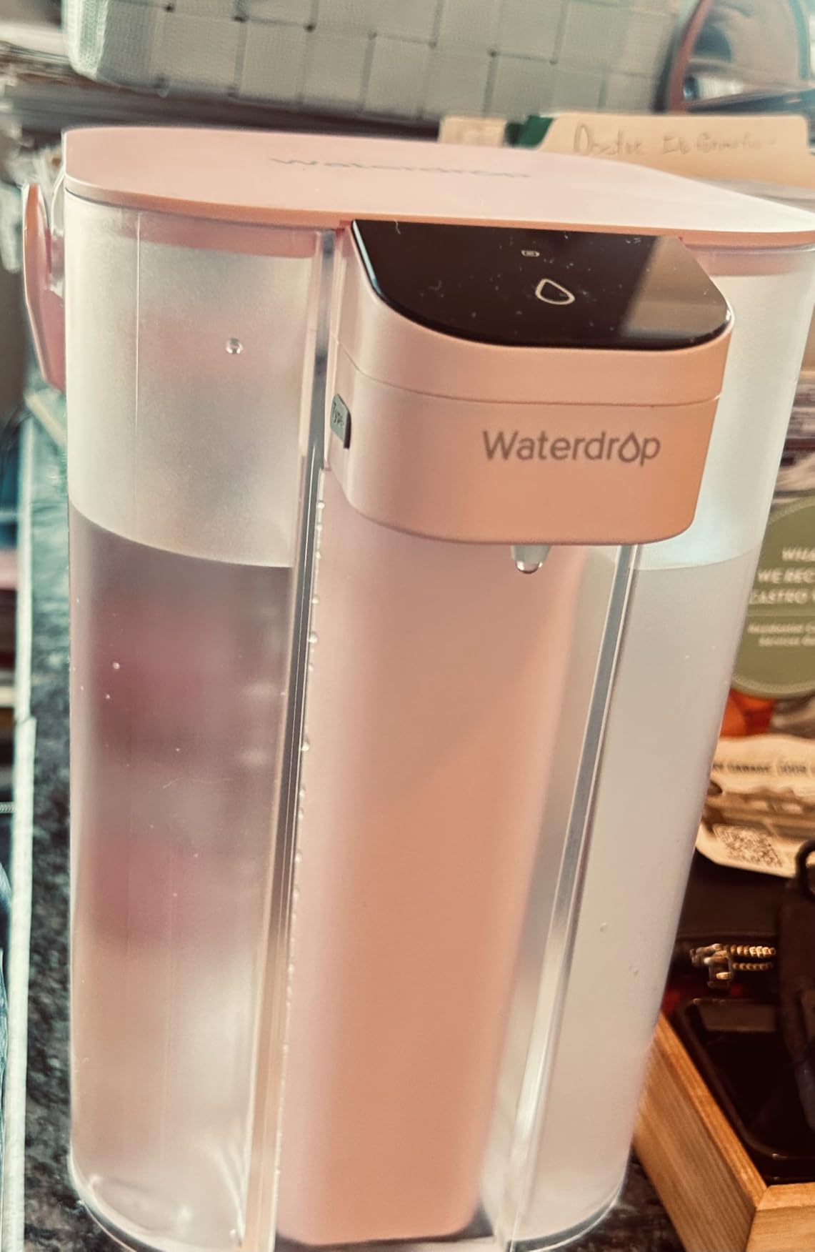 Waterdrop ED01AB Alkaline Electric Water Filter Pitcher, 15-Cup, Blue customer photo 1