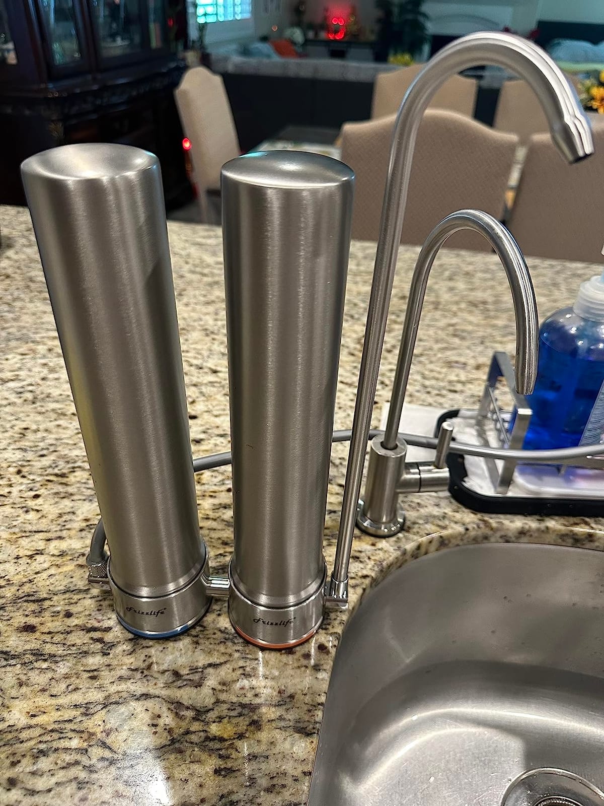 Frizzlife SS99 Countertop Water Filter System, NSF 42&372 Certified 6-Stage Stainless Steel Water Filter for Sink Faucet Reduces 99.99% Lead, Chlorine, Heavy Metals, 8000 Gallons (1 Filter) customer photo 1