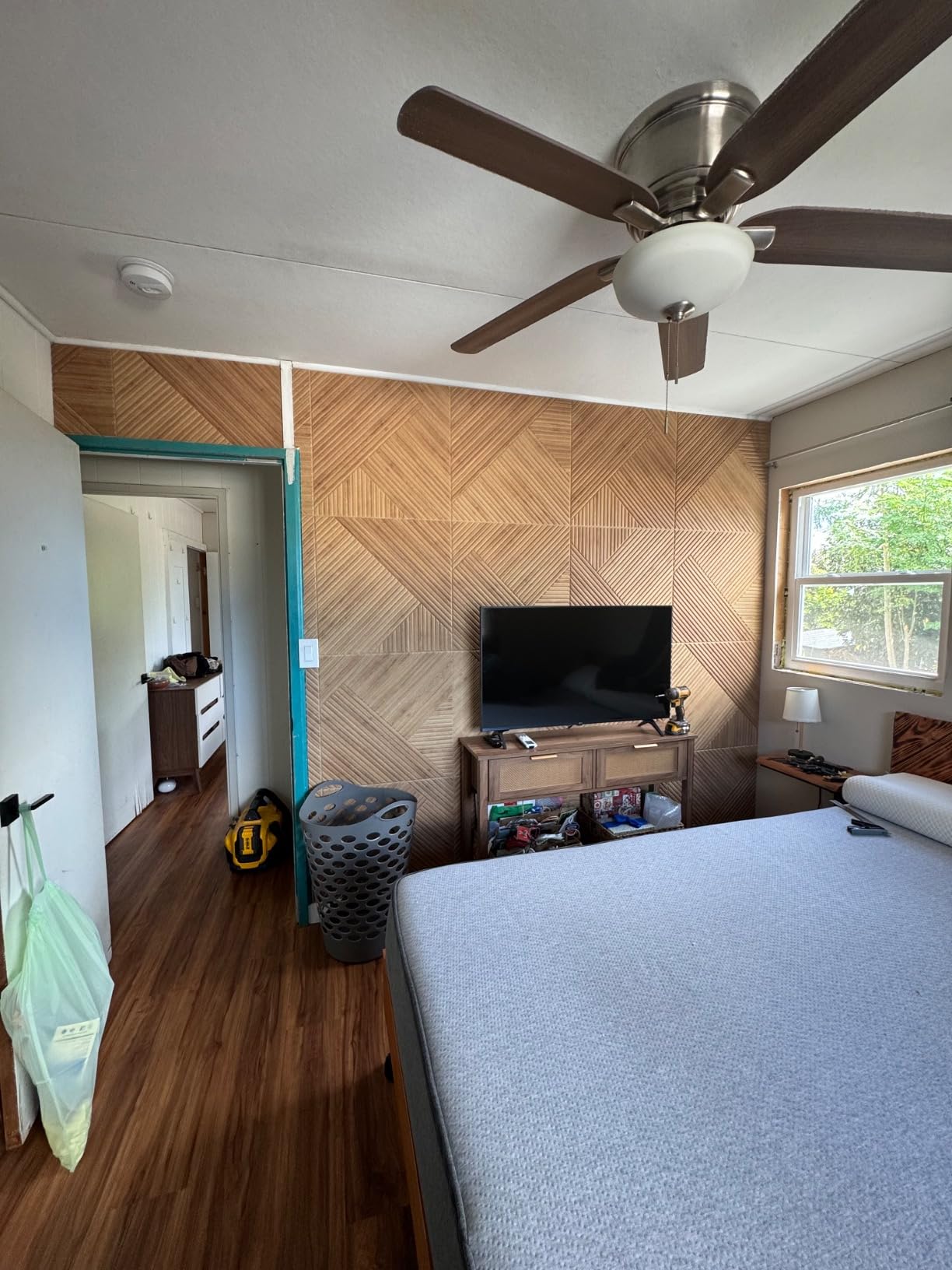 BUBOS 6-Pack Acoustic Panels, Wood Grain Sound Absorbing Panels, 23.6x23.6 customer photo 1